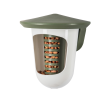 Singing Friend Multi Feedr Bird Feeder Wild Green & White