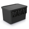 Prosperplast Systema Waste Bin 10L+10L+23L Black