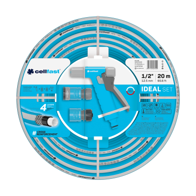 Cellfast Ideal Watering Set With Nozzles 0.5 inch x 20m