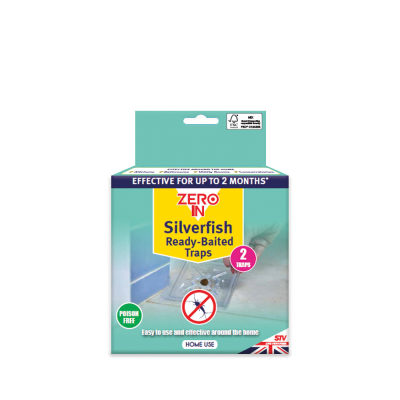 Zero In Silverfish Ready-Baited Traps Twinpack