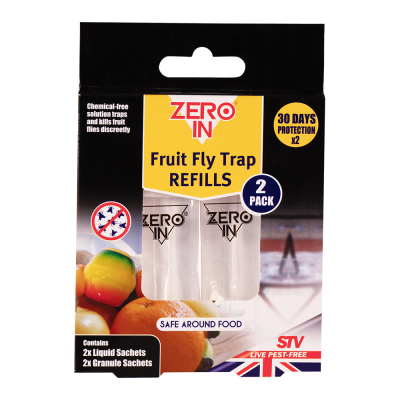 Zero In Fruit Fly Trap Refill Twinpack  [NI ONLY]