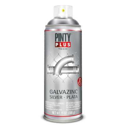 Pinty Plus Tech Galvazinc Aerosol Silver 400ml