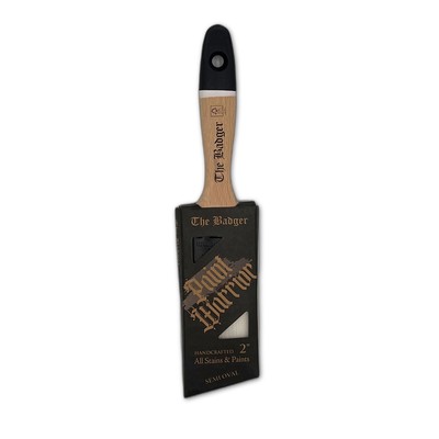 Paint Warrior Badger Beavertail Semi-Oval Angle Brush 2''