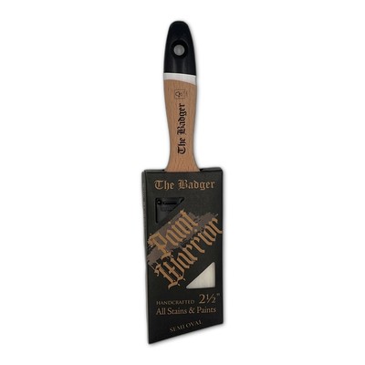 Paint Warrior Badger Beavertail Semi-Oval Angle Brush 2.5''