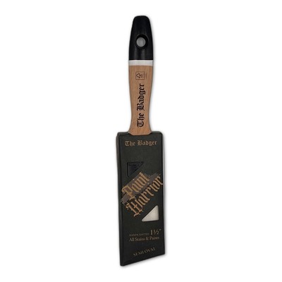 Paint Warrior Badger Beavertail Semi-Oval Angle Brush 1.5''