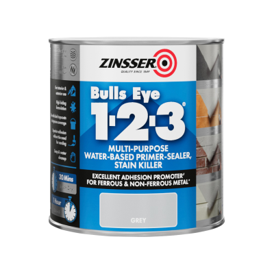 Zinsser Bulls Eye 1-2-3 Primer Sealer 1L Grey