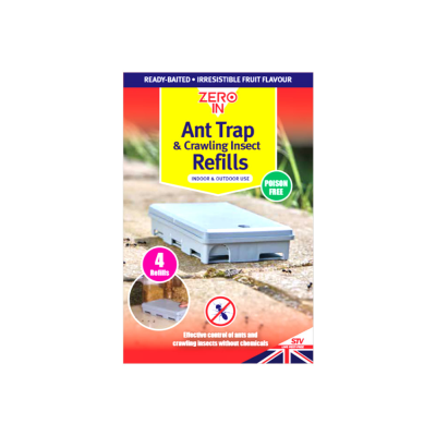 Zero In Ant Trap & Crawling Insect Refills 4 Pack